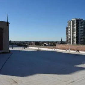View from the top of a commercial building.